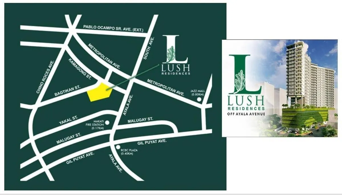 1Br Ayala Makati Apartment At Lush Residences Manila